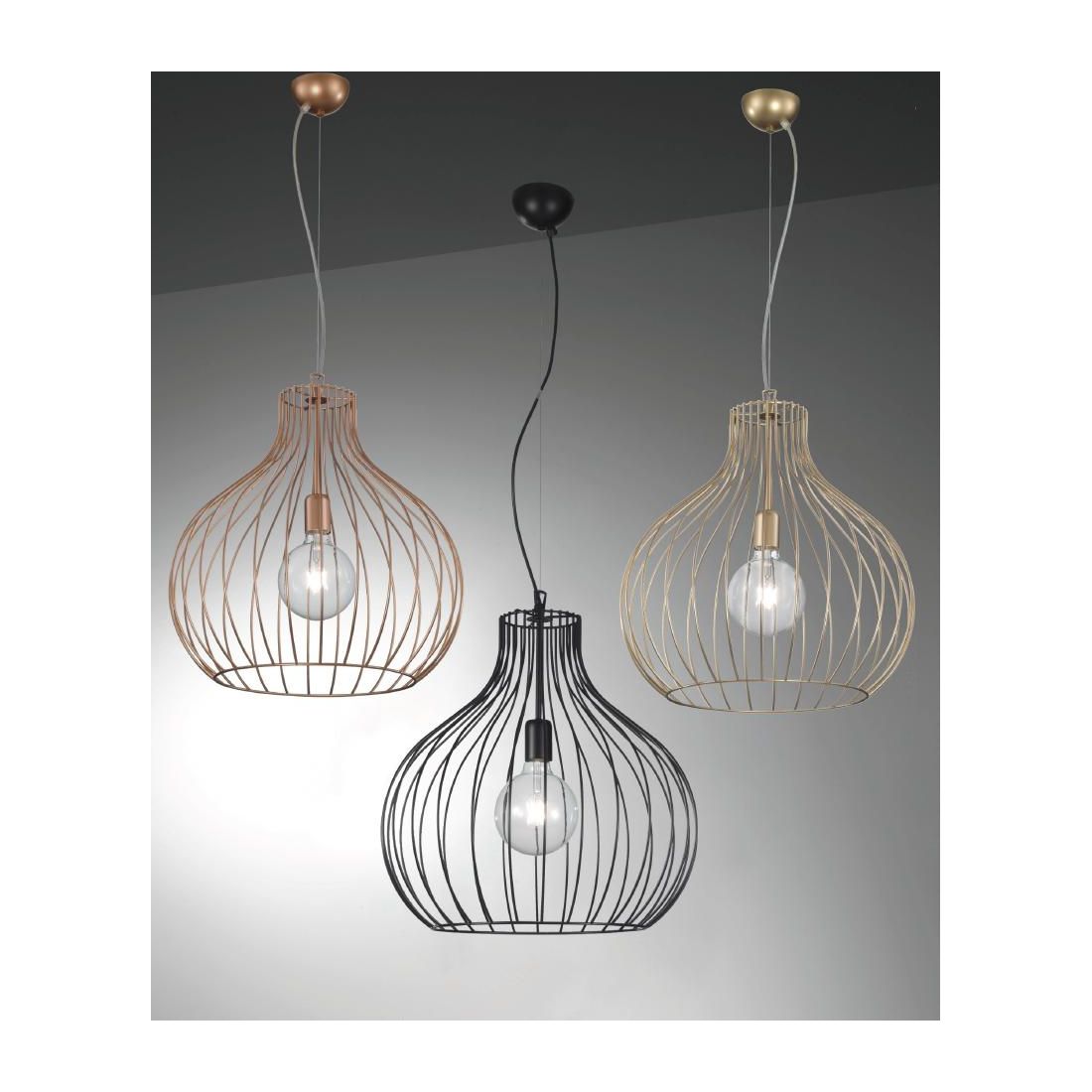 Lampadario In Ferro Battuto E Corda In Stile Retrò • Illuminazione Italia - 3