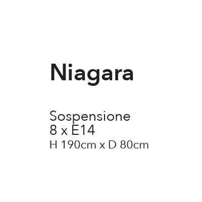 NIAGARA LAMPADARIO 8 LUCI IN METALLO NERO CON SFERE IN VETRO BIANCO OPALE MODERNO LAMPADINE E14 CRISTALENSI LUX - Cristalensi Sh