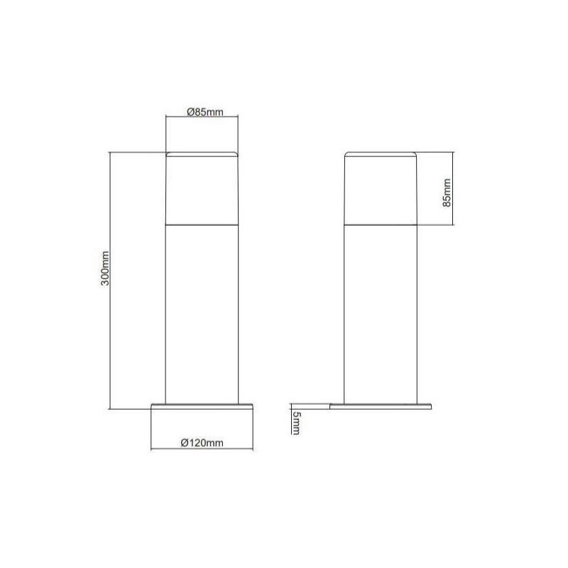 HOOSIC PALETTO CILINDRICO DA ESTERNI IP44 COLORE RUGGINE ATTACCO E27 DESIGN MODERNO TRIO LIGHTING - Cristalensi Shop Online
