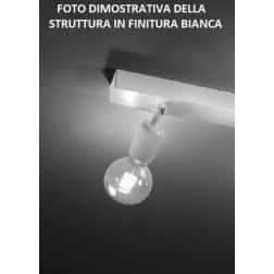 OFFICE FARETTO SPOT 1 LUCE ORIENTABILE COL. BIANCO O NERO MODERNO LAMPADINA ATTACCO E27 CRISTALENSI LUX - Cristalensi Shop Onlin 2