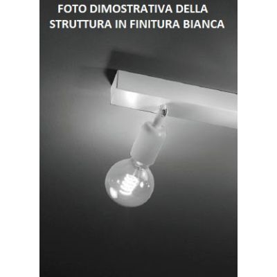 OFFICE FARETTO SPOT 1 LUCE ORIENTABILE COL. BIANCO O NERO MODERNO LAMPADINA ATTACCO E27 CRISTALENSI LUX - Cristalensi Shop Onlin