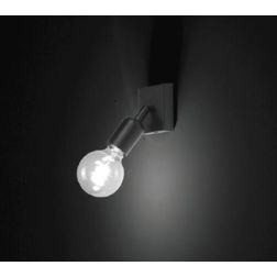 OFFICE FARETTO SPOT 1 LUCE ORIENTABILE COL. BIANCO O NERO MODERNO LAMPADINA ATTACCO E27 CRISTALENSI LUX - Cristalensi Shop Onlin