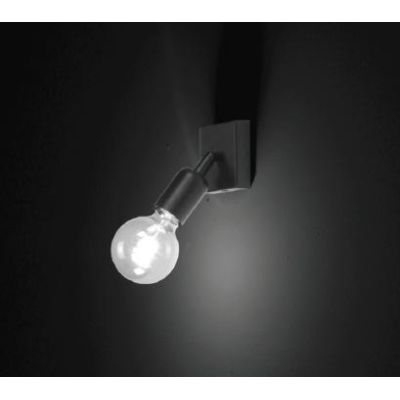OFFICE FARETTO SPOT 1 LUCE ORIENTABILE COL. BIANCO O NERO MODERNO LAMPADINA ATTACCO E27 CRISTALENSI LUX - Cristalensi Shop Onlin