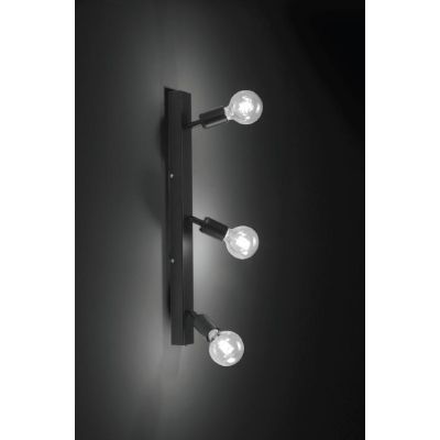 OFFICE FARETTO DA SOFFITTO 3 LUCI ORIENTABILI METALLO BIANCO O NERO MODERNO LAMPADINE ATTACCO E27 CRISTALENSI LUX - Cristalensi