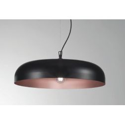 ELITE LAMPADARIO A SOSPENSIONE MODERNO IN METALLO NERO CON INTERNO IN TRE COLORI LAMPADINA E27 CRISTALENSI LUX - Cristalensi Sho 2