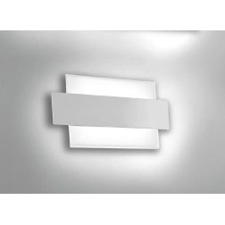 LARISSA APPLIQUE PICCOLA MODERNA LED 20W LUCE 4000K IN VETRO E ALLUMINIO BIANCO LARGHEZZA CM 20 CRISTALENSI LUX - Cristalensi Sh 2
