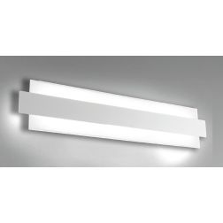 LARISSA APPLIQUE GRANDE MODERNA LED 60W LUCE 4000K IN VETRO E ALLUMINIO BIANCO LARGHEZZA CM 86 CRISTALENSI LUX - Cristalensi Sho
