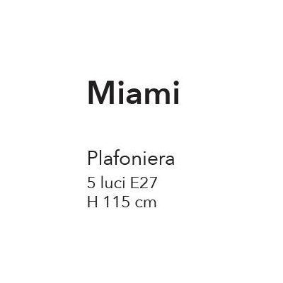 MIAMI PLAFONIERA LINEARE 5 LUCI IN METALLO NERO DESIGN MODERNO PORTALAMPADE ATTACCO E27 CRISTALENSI LUX - Cristalensi Shop Onlin