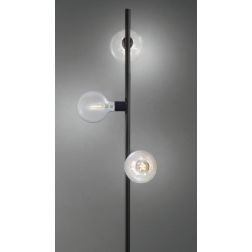 MIAMI PIANTANA LINEARE A 3 LUCI IN METALLO NERO DESIGN MODERNO PORTALAMPADE ATTACCO E27 CRISTALENSI LUX - Cristalensi Shop Onlin 2