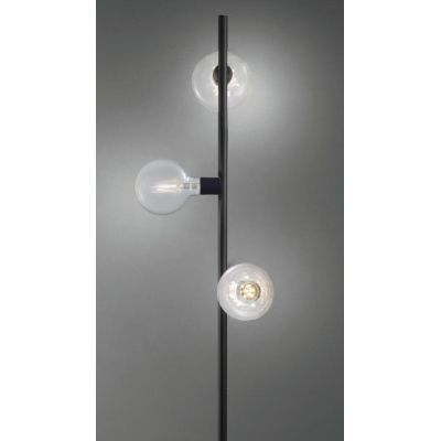 MIAMI PIANTANA LINEARE A 3 LUCI IN METALLO NERO DESIGN MODERNO PORTALAMPADE ATTACCO E27 CRISTALENSI LUX - Cristalensi Shop Onlin