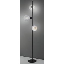 MIAMI PIANTANA LINEARE A 3 LUCI IN METALLO NERO DESIGN MODERNO PORTALAMPADE ATTACCO E27 CRISTALENSI LUX - Cristalensi Shop Onlin