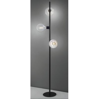 MIAMI PIANTANA LINEARE A 3 LUCI IN METALLO NERO DESIGN MODERNO PORTALAMPADE ATTACCO E27 CRISTALENSI LUX - Cristalensi Shop Onlin