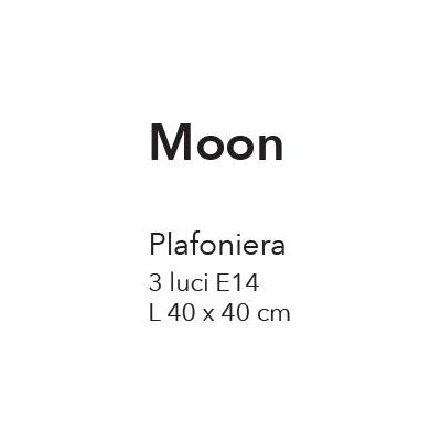 MOON PLAFONIERA QUADRATA MODERNA 3 LUCI METALLO NERO,ORO O BRONZO LAMPADINE ATTACCO E14 CRISTALENSI LUX - Cristalensi Shop Onlin