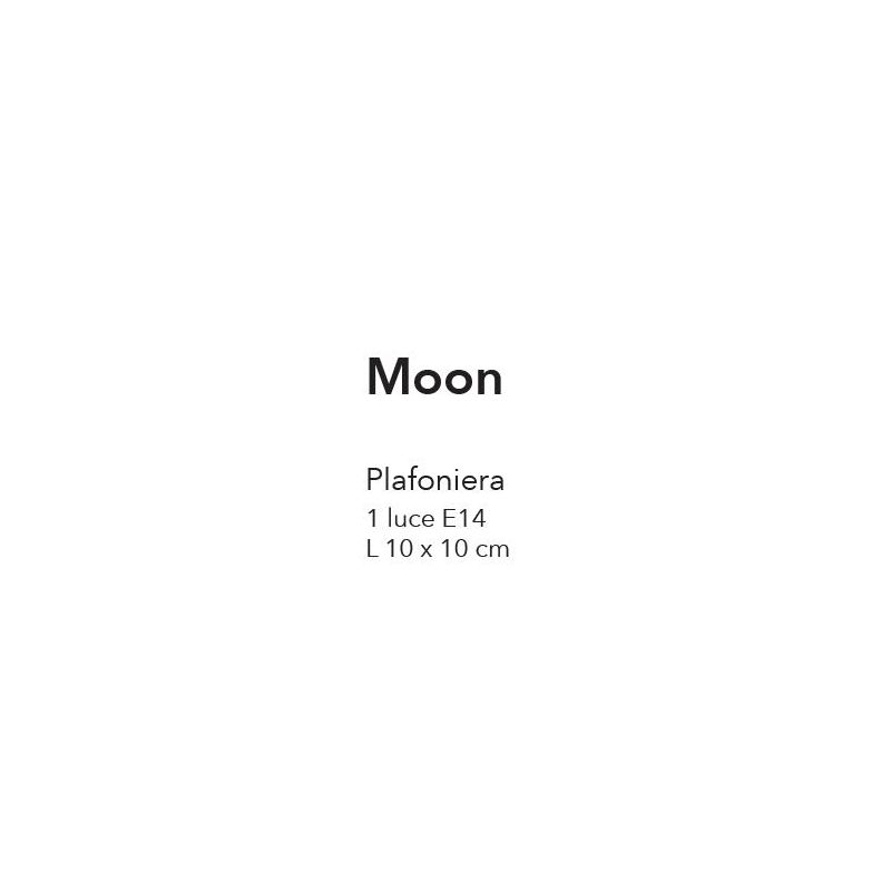 MOON PICCOLA PLAFONIERA QUADRATA 10X10 CM MODERNA METALLO NERO,ORO O BRONZO LAMPADINA E14 CRISTALENSI LUX - Cristalensi Shop Onl