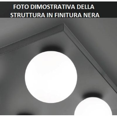 MOON PICCOLA PLAFONIERA QUADRATA 10X10 CM MODERNA METALLO NERO,ORO O BRONZO LAMPADINA E14 CRISTALENSI LUX - Cristalensi Shop Onl