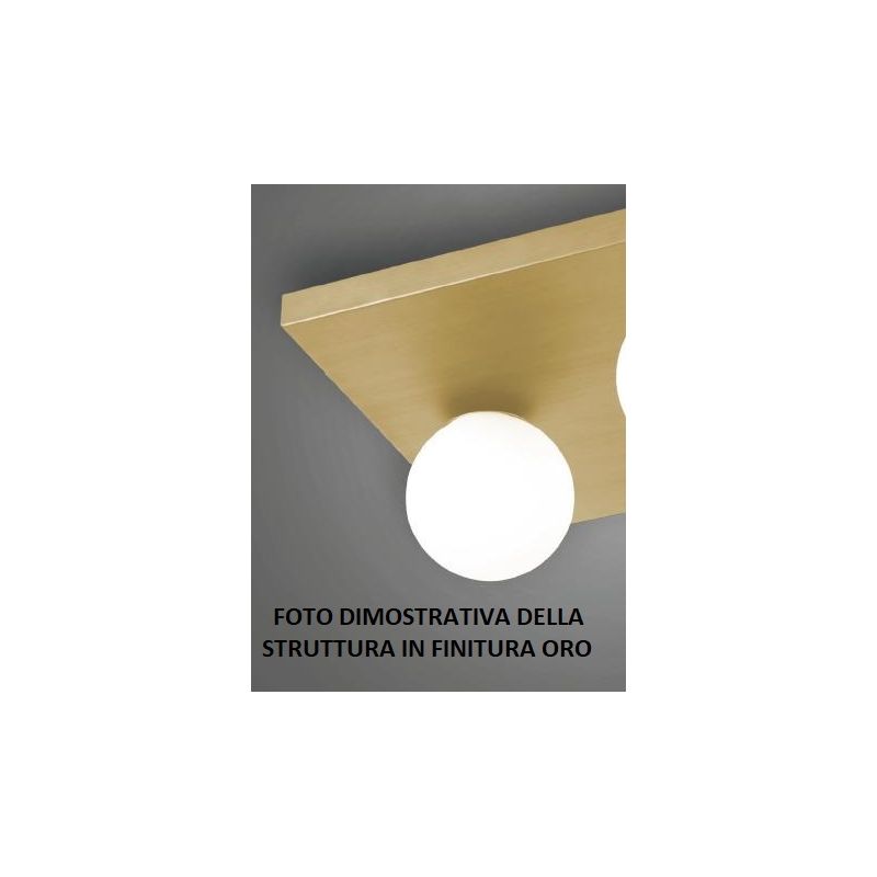MOON PICCOLA PLAFONIERA QUADRATA 10X10 CM MODERNA METALLO NERO,ORO O BRONZO LAMPADINA E14 CRISTALENSI LUX - Cristalensi Shop Onl