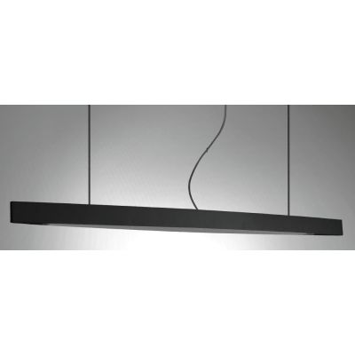 ECLISSE SOSPENSIONE MODERNA A LED 24W LUCE 3000K LARGHEZZA CM 120 METALLO BIANCO O NERO CRISTALENSI LUX - Cristalensi Shop Onlin