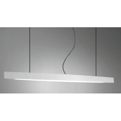 ECLISSE SOSPENSIONE MODERNA A LED 24W LUCE 3000K LARGHEZZA CM 120 METALLO BIANCO O NERO CRISTALENSI LUX - Cristalensi Shop Onlin