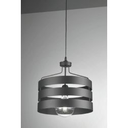LONDON SOSPENSIONE STILE VINTAGE IN METALLO NERO D35 CM LAMPADINA ATTACCO E27 CRISTALENSI LUX - Cristalensi Shop Online 2