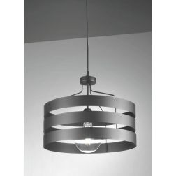 LONDON SOSPENSIONE STILE VINTAGE IN METALLO NERO D45 CM LAMPADINA ATTACCO E27 CRISTALENSI LUX - Cristalensi Shop Online