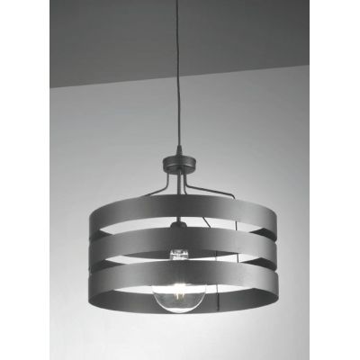 LONDON SOSPENSIONE STILE VINTAGE IN METALLO NERO D45 CM LAMPADINA ATTACCO E27 CRISTALENSI LUX - Cristalensi Shop Online