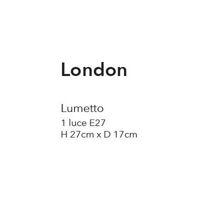LONDON PICCOLO LUMETTO STILE VINTAGE IN METALLO NERO D17 CM LAMPADINA ATTACCO E27 CRISTALENSI LUX - Cristalensi Shop Online