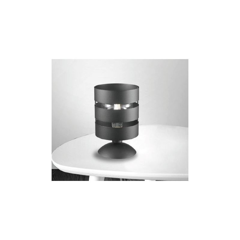 LONDON PICCOLO LUMETTO STILE VINTAGE IN METALLO NERO D17 CM LAMPADINA ATTACCO E27 CRISTALENSI LUX - Cristalensi Shop Online