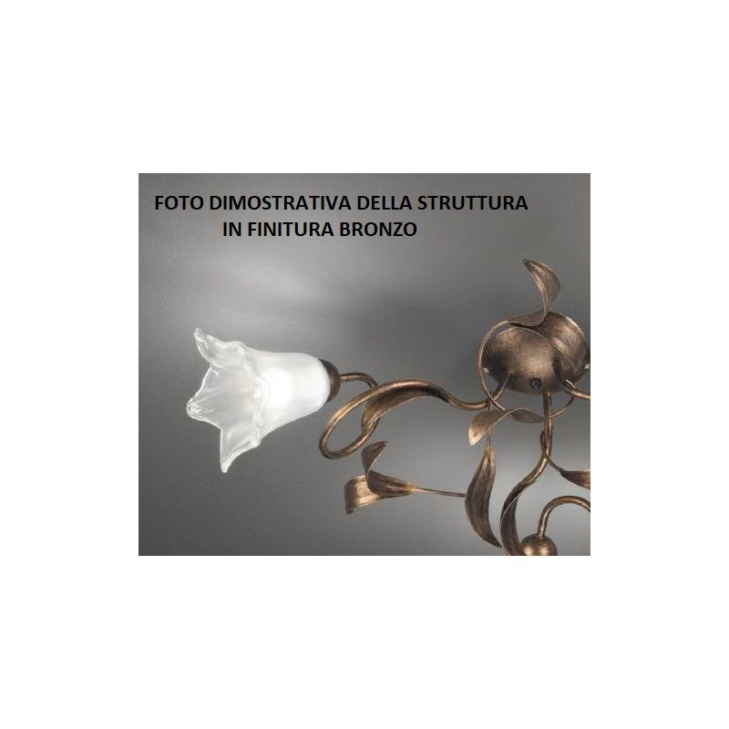 GIORGIA LUMETTO CLASSICO IN METALLO AVORIO O BRONZO CON DIFFUSORE FLOREALE IN VETRO CRISTALENSI LUX - Cristalensi Shop Online