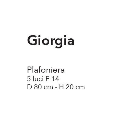 GIORGIA PLAFONIERA CLASSICA 5 LUCI METALLO AVORIO O BRONZO DIFFUSORI FLOREALI IN VETRO CRISTALENSI LUX - Cristalensi Shop Online