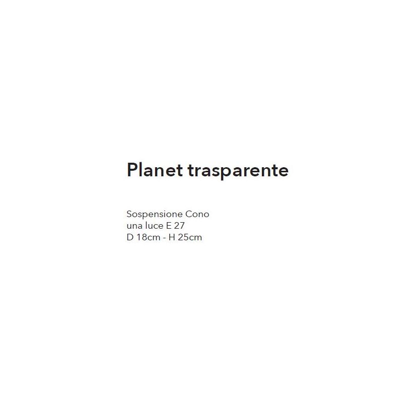 PLANET SOSPENSIONE SINGOLA IN STILE VINTAGE IN VETRO TRASPARENTE DECORATO A RILIEVO CRISTALENSI LUX - Cristalensi Shop Online