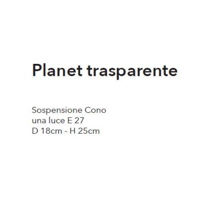 PLANET SOSPENSIONE SINGOLA IN STILE VINTAGE IN VETRO TRASPARENTE DECORATO A RILIEVO CRISTALENSI LUX - Cristalensi Shop Online