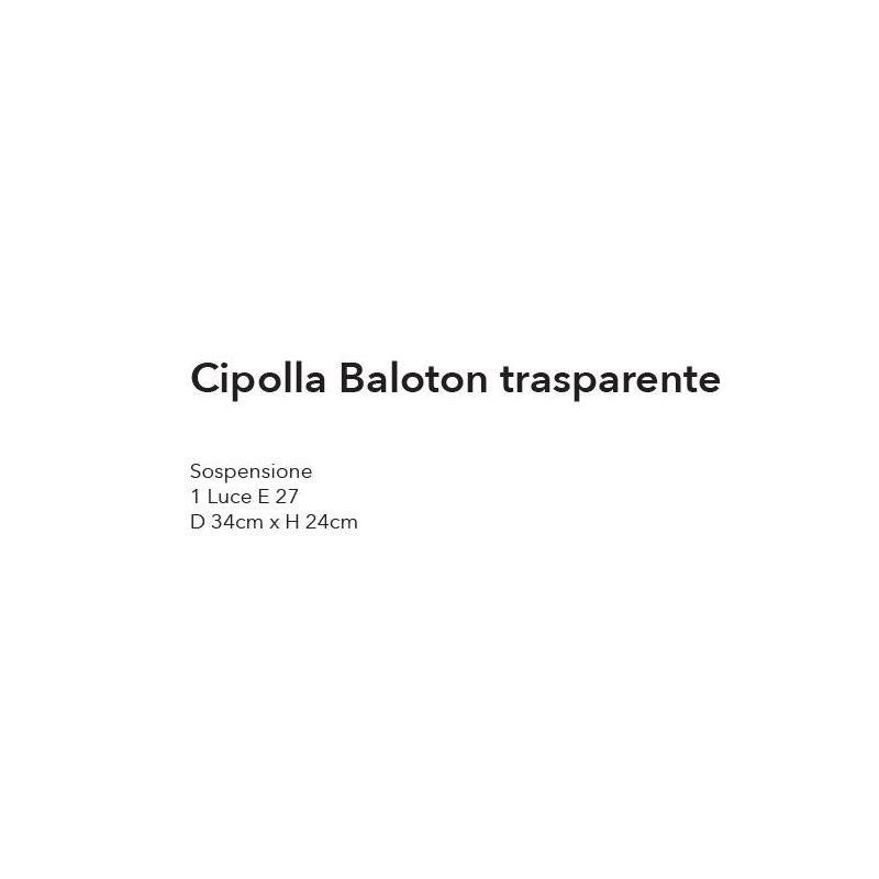 CIPOLLA SOSPENSIONE SINGOLA ROTONDA IN STILE VINTAGE IN VETRO TRASPARENTE CON DECORI A RILIEVO CRISTALENSI LUX - Cristalensi Sho