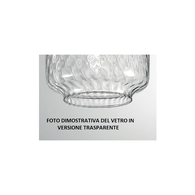 STALIO SOSPENSIONE SINGOLA STILE VINTAGE IN VETRO TRASPARENTE,FUME OPPURE ROSA CON DECORI A RILIEVO CRISTALENSI LUX - Cristalens