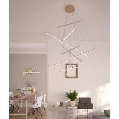 DNA SOSPENSIONE ULTRA MODERNA LED 80W LUCE 3000-4000K DIAMETRO CM 95 2 COLORI Top Light Illuminazione - Cristalensi Shop Online