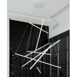 DNA SOSPENSIONE ULTRA MODERNA LED 80W LUCE 3000-4000K DIAMETRO CM 95 2 COLORI Top Light Illuminazione - Cristalensi Shop Online