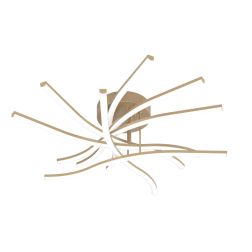 TORNADO PLAFONIERA MODERNA LED 60W LUCE 3000-4000K BACCHETTE ORIENTABILI 3 COLORI Top Light Illuminazione - Cristalensi Shop Onl