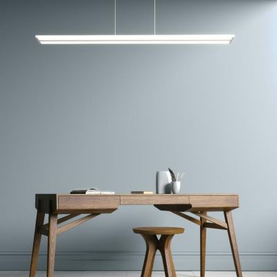 DOUBLE TRACK SOSPENSIONE LINEARE BIANCA O SILVER CON LED40W DIMMERABILE CON TELECOMANDO Top Light Illuminazione - Cristalensi Sh