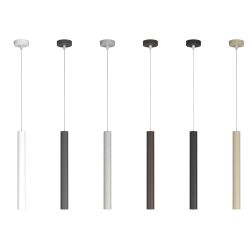 ROUND TUBE SOSPENSIONE TUBOLARE 6 COLORI IN METALLO MODERNA LAMPADINA ATTACCO GU10 Top Light Illuminazione - Cristalensi Shop On