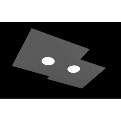 PLATE PLAFONIERA 2 LUCI IN METALLO 4 COLORI DESIGN MODERNO LAMPADINE ATTACCO GX53 Top Light Illuminazione - Cristalensi Shop Onl