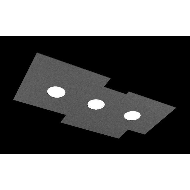 PLATE PLAFONIERA 3 LUCI IN METALLO QUATTRO COLORI CON LAMPADINE LED SOSTITUIBILI Top Light Illuminazione - Cristalensi Shop Onli