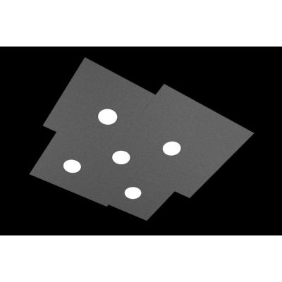 PLATE PLAFONIERA 5 LUCI IN METALLO 4 COLORI DESIGN MODERNO LAMPADINE ATTACCO GX53 Top Light Illuminazione - Cristalensi Shop Onl