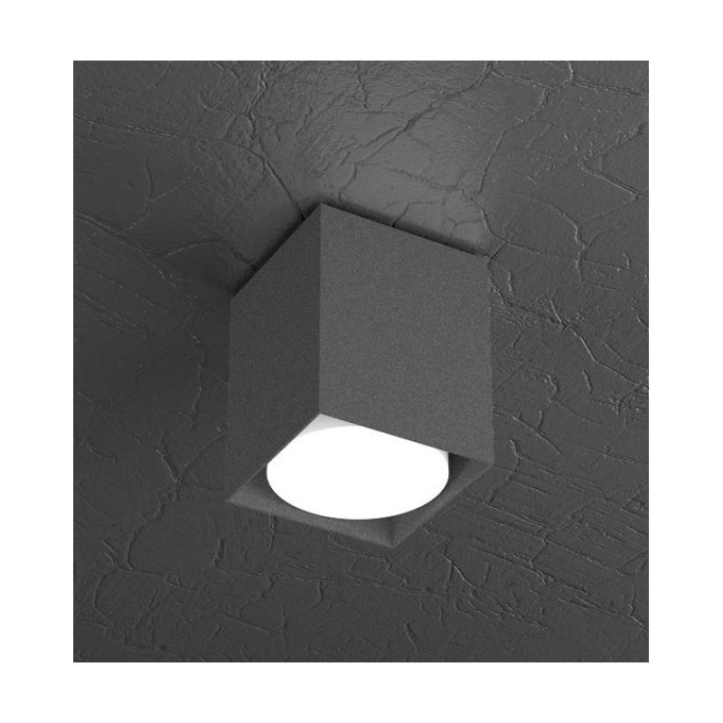 PLATE FARETTO A CUBO DA SOFFITTO IN METALLO 4 COLORI CON LAMPADINA ATTACCO GX53 Top Light Illuminazione - Cristalensi Shop Onlin