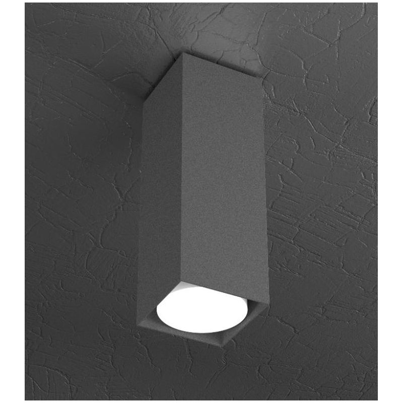 PLATE FARETTO DA SOFFITTO ALTEZZA CM 25 IN METALLO 4 COLORI CON LAMPADINA ATTACCO GX53 Top Light Illuminazione - Cristalensi Sho