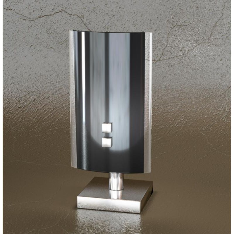 SHADOW LUMETTO ALTEZZA CM 20 IN CROMO CON VETRO BIANCO, NERO, FOGLIA ORO O ARGENTO DI TOP LIGHT Top Light Illuminazione - Crista