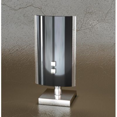 SHADOW LUMETTO ALTEZZA CM 20 IN CROMO CON VETRO BIANCO, NERO, FOGLIA ORO O ARGENTO DI TOP LIGHT Top Light Illuminazione - Crista