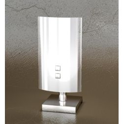 SHADOW LUMETTO ALTEZZA CM 20 IN CROMO CON VETRO BIANCO, NERO, FOGLIA ORO O ARGENTO DI TOP LIGHT Top Light Illuminazione - Crista