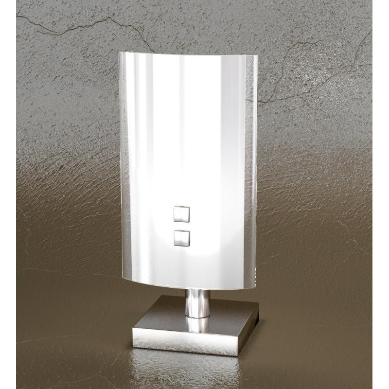 SHADOW LUMETTO ALTEZZA CM 20 IN CROMO CON VETRO BIANCO, NERO, FOGLIA ORO O ARGENTO DI TOP LIGHT Top Light Illuminazione - Crista