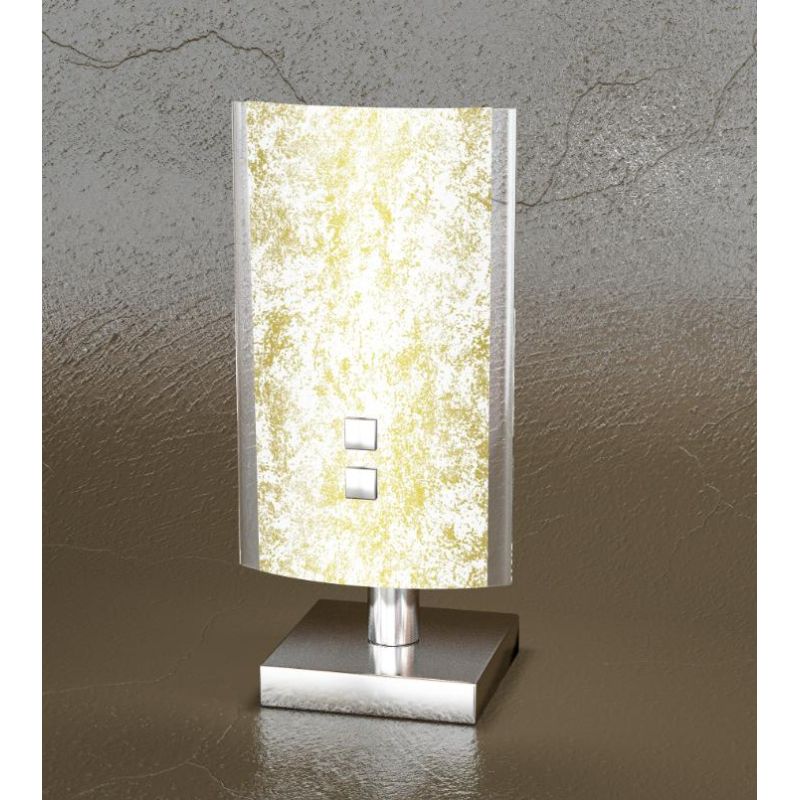 SHADOW LUMETTO ALTEZZA CM 20 IN CROMO CON VETRO BIANCO, NERO, FOGLIA ORO O ARGENTO DI TOP LIGHT Top Light Illuminazione - Crista