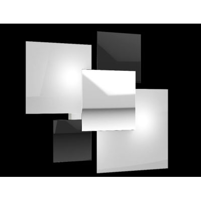 SHADOW APPLIQUE PLAFONIERA LARGHEZZA CM 45 IN VETRO DECORATO 4 FINITURE Top Light Illuminazione - Cristalensi Shop Online