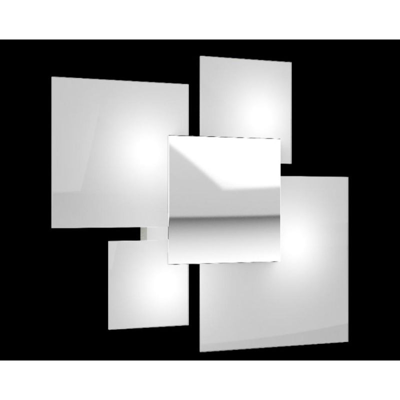 SHADOW APPLIQUE PLAFONIERA LARGHEZZA CM 45 IN VETRO DECORATO 4 FINITURE Top Light Illuminazione - Cristalensi Shop Online